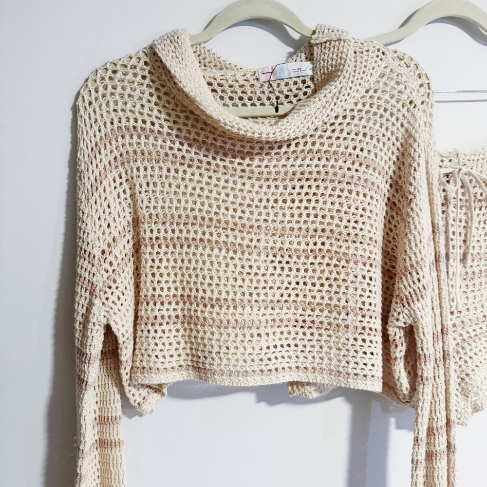 FP Beach - Tan and Pink Crochet Set - Picture 2 of 4